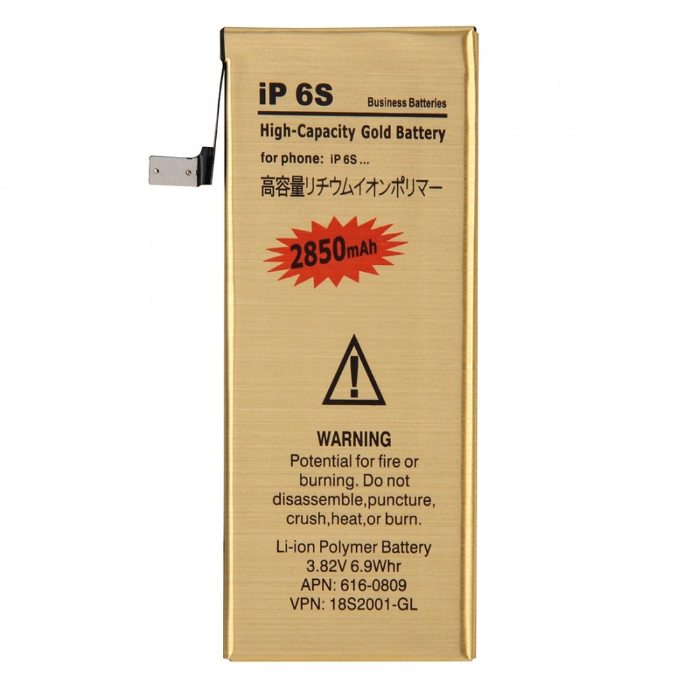 Picture of 2850mAh High Capacity Gold Rechargeable Li-Polymer Battery for iPhone 6s