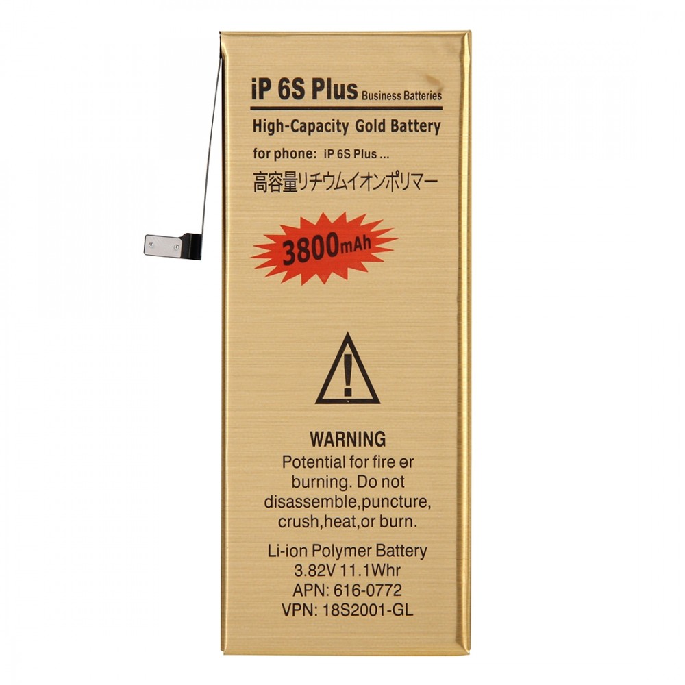 Picture of 3800mAh High Capacity Gold Rechargeable Li-Polymer Battery for iPhone 6s Plus