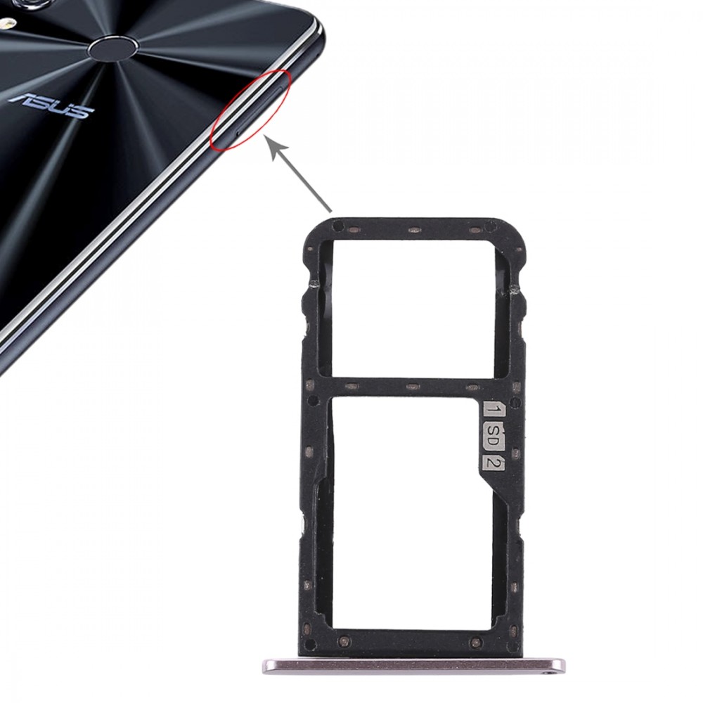 Picture of SIM Card Tray + SIM Card Tray / Micro SD Card Tray for Asus Zenfone 5 ZE620KL(Silver)