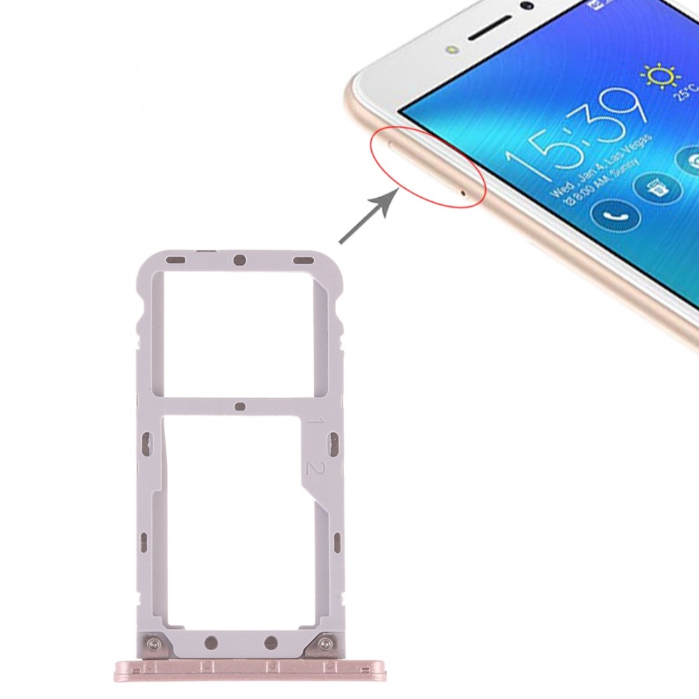 Picture of SIM Card Tray + SIM Card Tray / Micro SD Card Tray for Asus Zenfone Live ZB501KL (Gold)