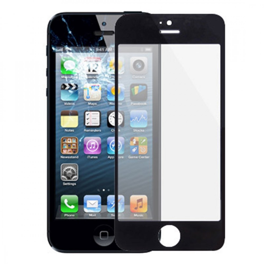 10 PCS for iPhone 5 & 5S Front Screen Outer Glass Lens(Black) iPhone Replacement Parts Apple iPhone 5 & 5S