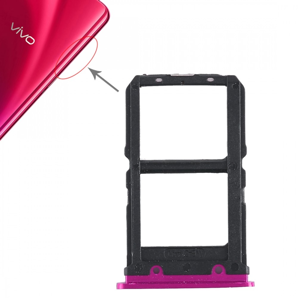 2 x SIM Card Tray for Vivo X23(Rose Red) Vivo Replacement Parts Vivo X23