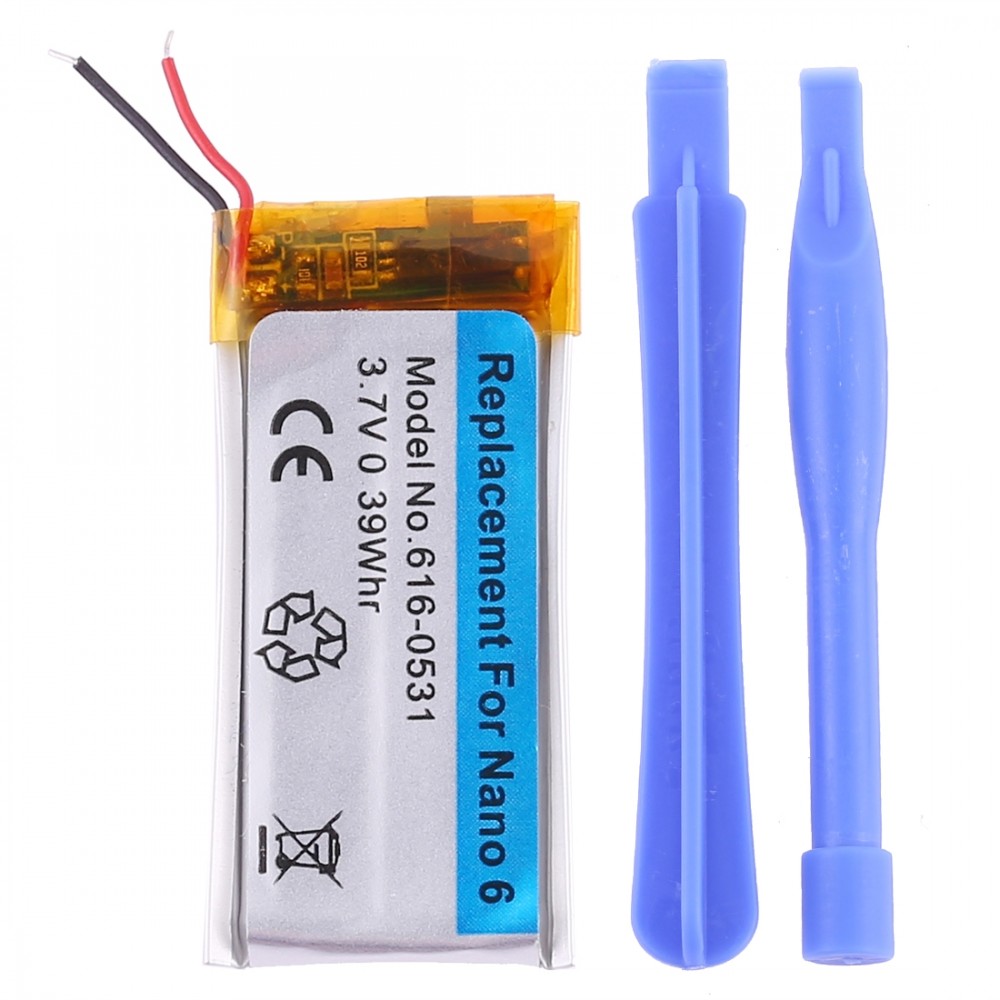 3.7V 0.39Whr Rechargeable Replacement Li-polymer Battery for iPod nano 6 iPhone Replacement Parts Apple iPod nano 6