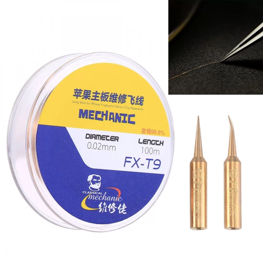 Picture of 3 in 1 100m 0.02mm Copper Wire iPhone Motherboard Repair Fly Line Set Flying Wire Maintenance Tools