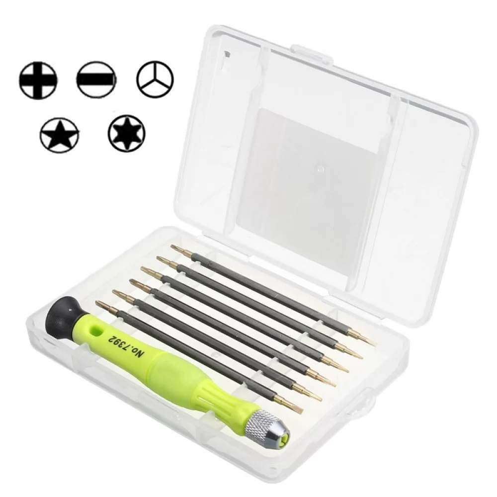 Picture of 7 in 1 Portable Screwdriver Kit Set Chrome Vanadium Alloy Steel Professional Repair Hand Tools Set