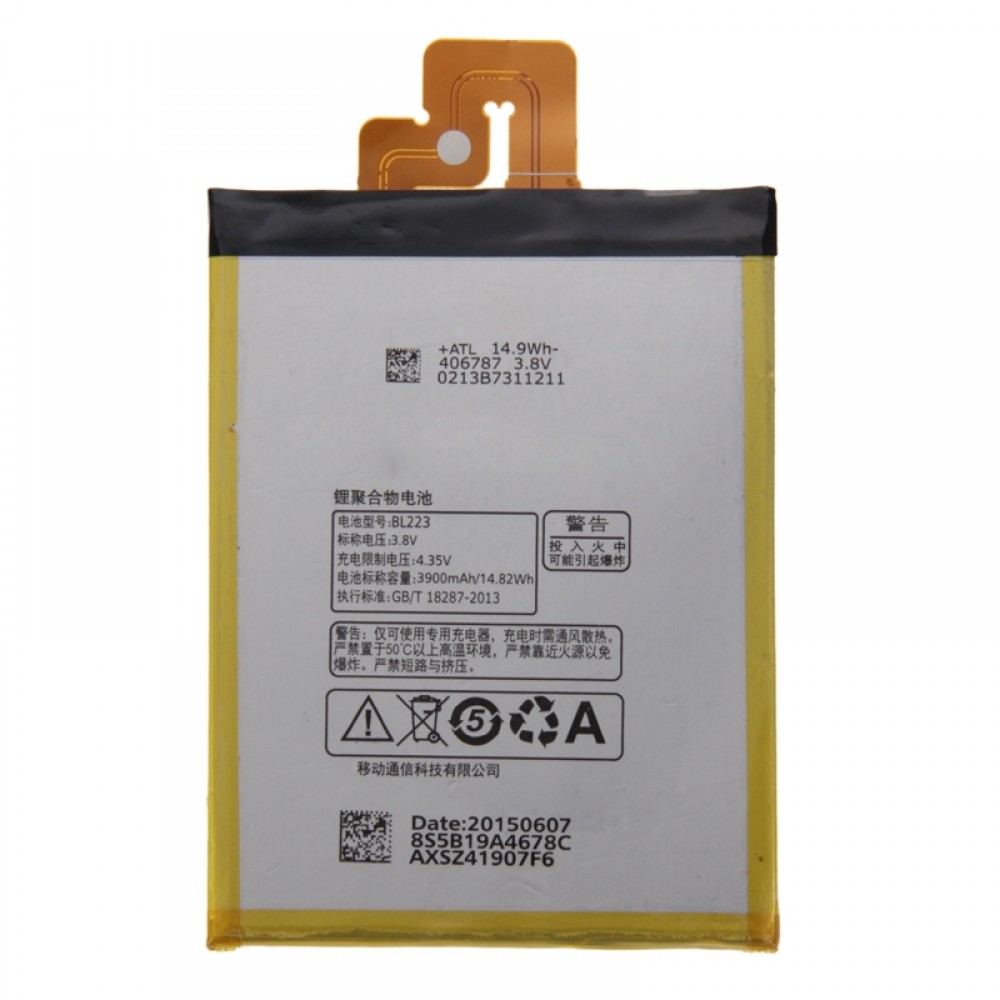 BL223 Rechargeable Li-Polymer Battery for Lenovo Vibe Z2 Pro / K920 Other Replacement Parts Lenovo Vibe Z2 Pro