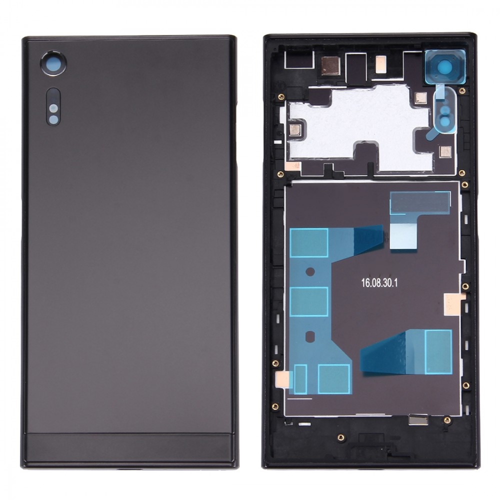 Back Battery Cover + Back Battery Bottom Cover + Middle Frame for Sony Xperia XZ (Black) Sony Replacement Parts Sony Xperia XZ