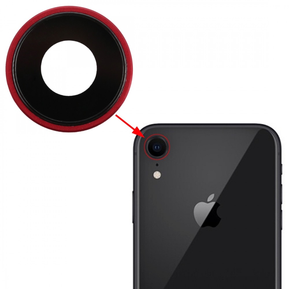 Back Camera Bezel with Lens Cover for iPhone XR(Red) iPhone Replacement Parts Apple iPhone XR