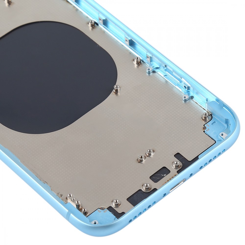 Back Housing Cover with Camera Lens & SIM Card Tray & Side Keys for iPhone XR(Blue) iPhone Replacement Parts Apple iPhone XR