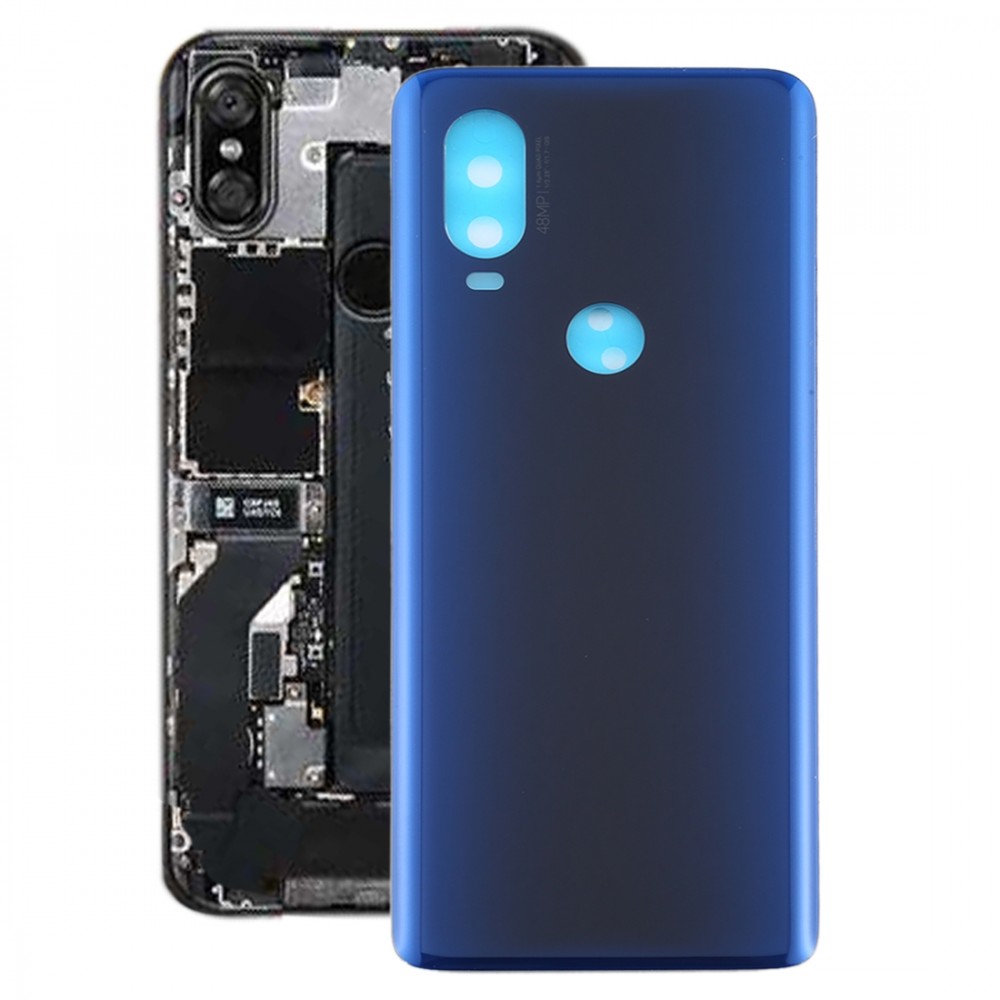 Battery Back Cover for Motorola Moto One Vision(Blue) Other Replacement Parts Motorola One Vision