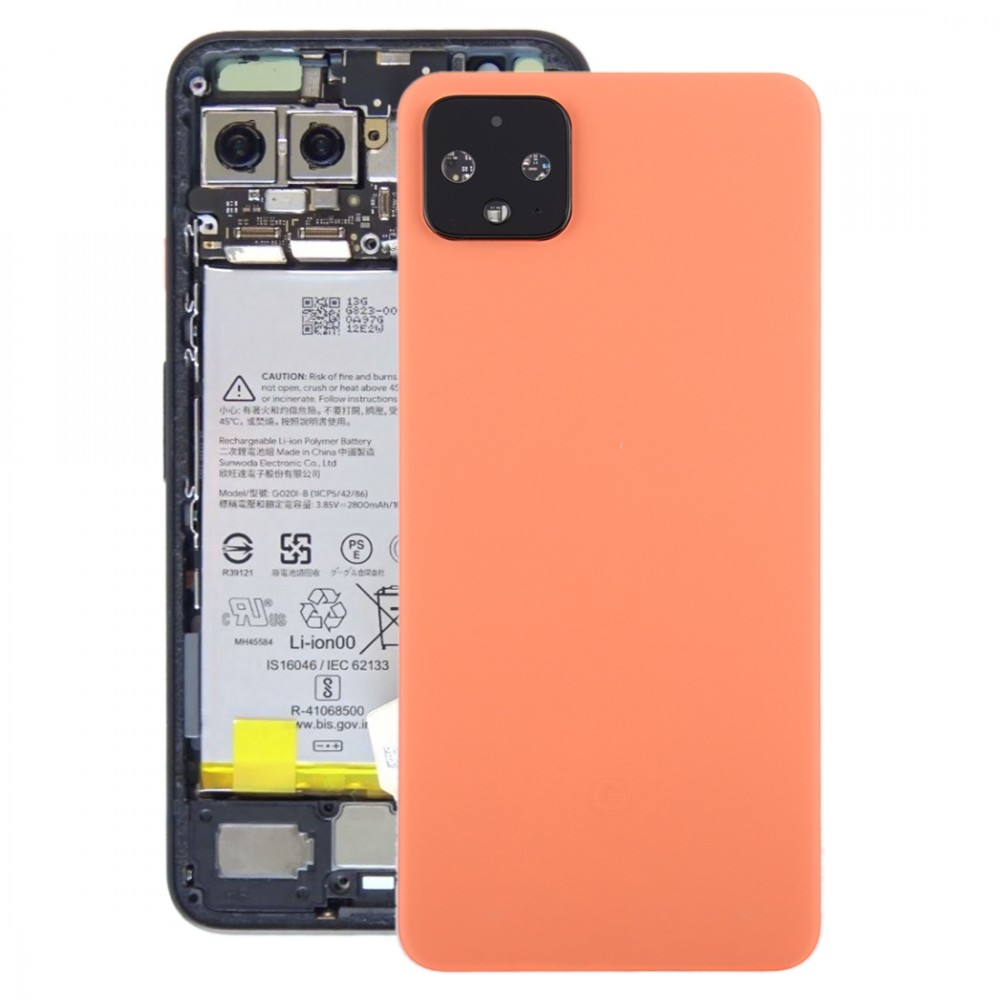 Battery Back Cover with Camera Lens Cover for Google Pixel 4XL(Orange) Other Replacement Parts Google Pixel 4XL