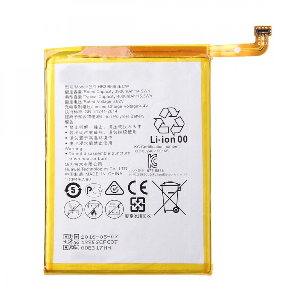 For Huawei Mate 8 4000mAh Rechargeable Li-Polymer Battery Huawei Replacement Parts Huawei Mate 8