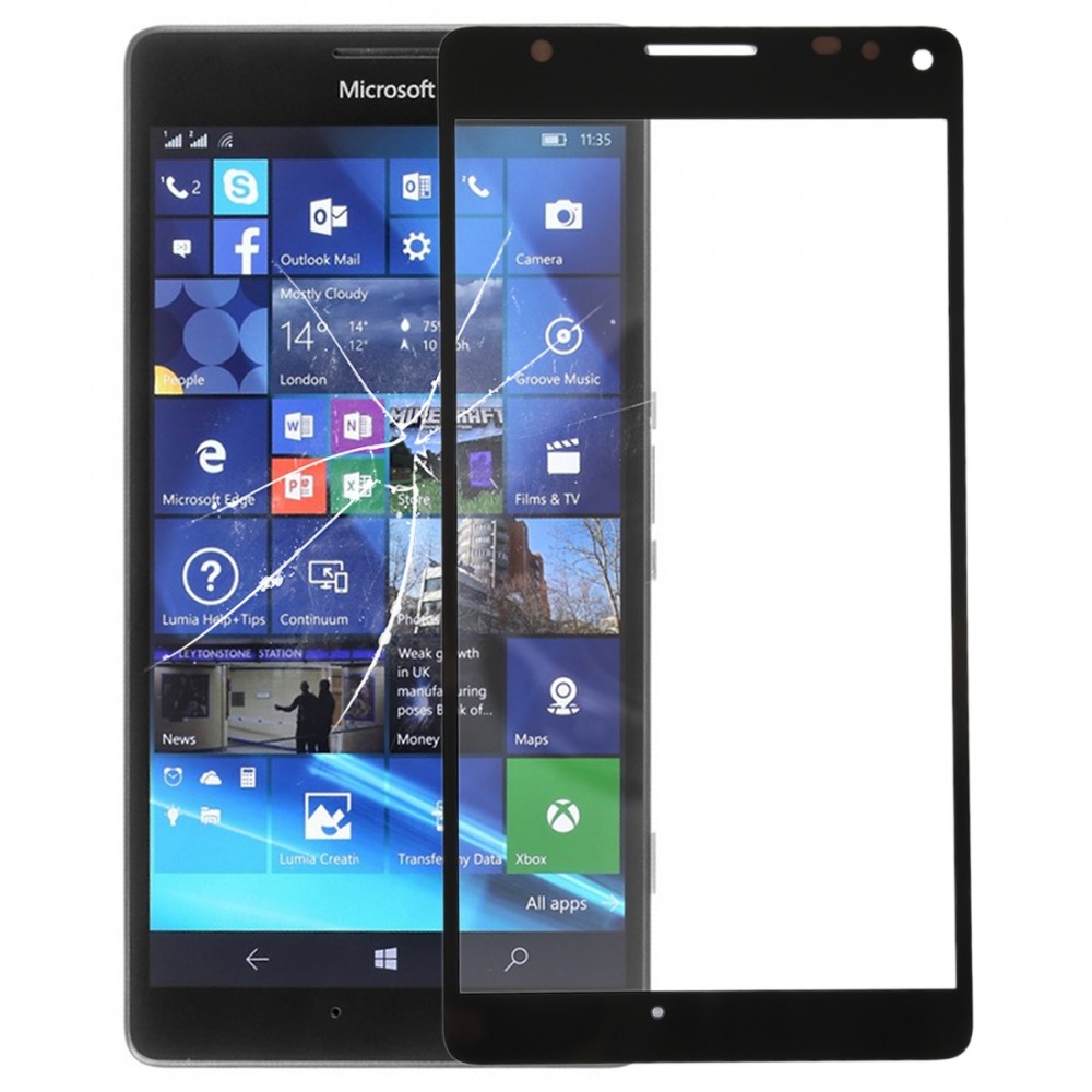 Front Screen Outer Glass Lens for Microsoft Lumia 950 XL(Black) Other Replacement Parts Microsoft Lumia 950 XL