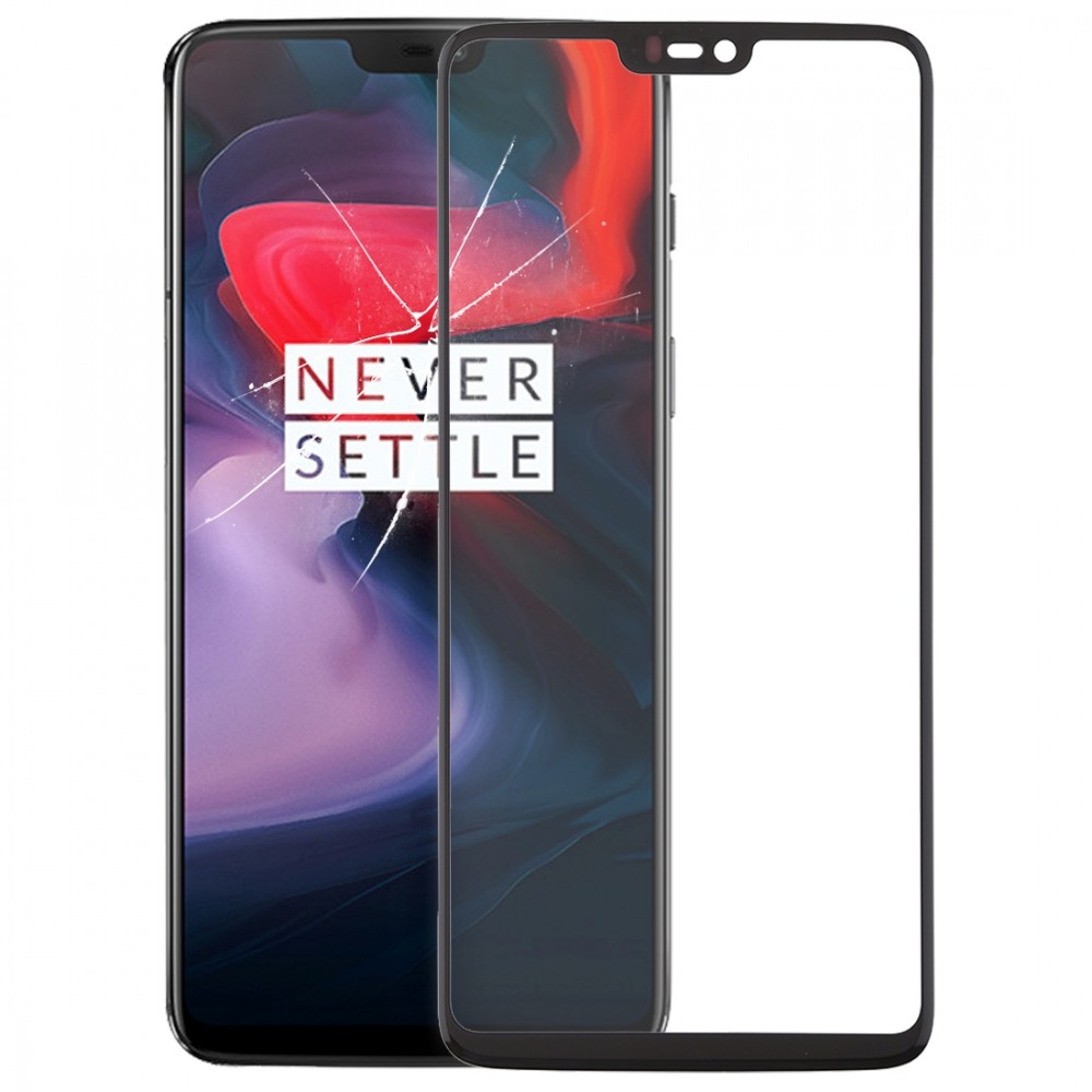 Front Screen Outer Glass Lens for OnePlus 6(Black) Other Replacement Parts OnePlus 6