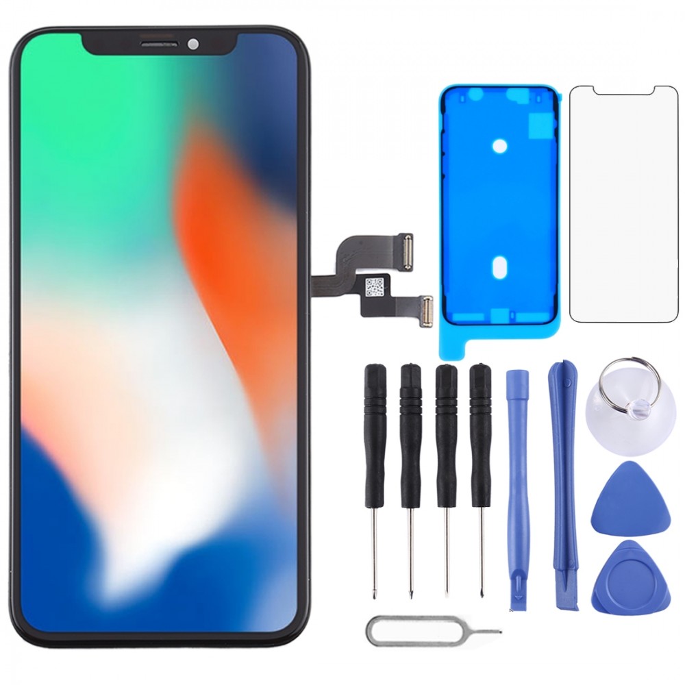 Hard OLED Material LCD Screen and Digitizer Full Assembly for iPhone X(Black) iPhone Replacement Parts Apple iPhone X