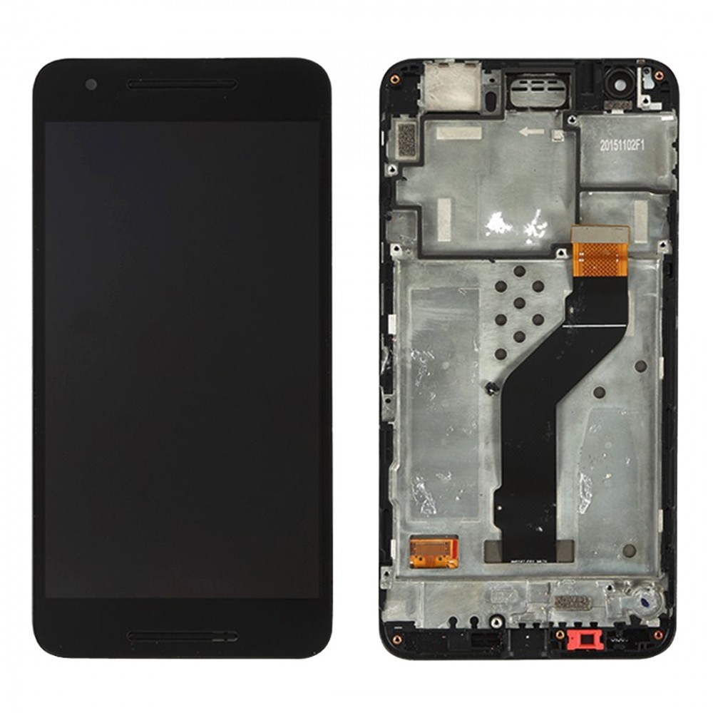 LCD Screen and Digitizer Full Assembly with Frame for Google Nexus 6P (Black)  Google Huawei Nexus 6P