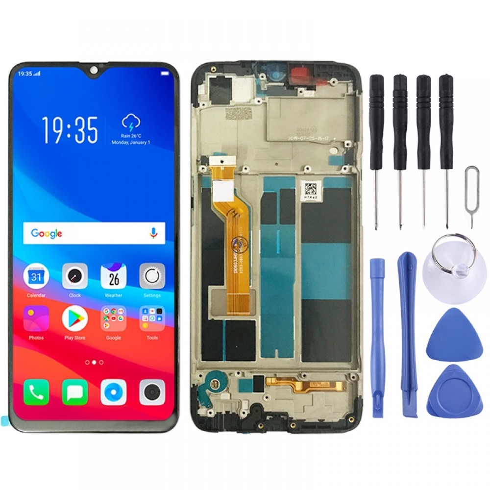 LCD Screen and Digitizer Full Assembly with Frame for OPPO A7X / F9(Black) Oppo Replacement Parts Oppo F9 (F9 Pro)