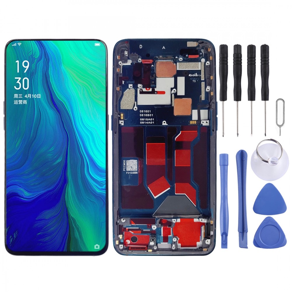 LCD Screen and Digitizer Full Assembly with Frame for OPPO Reno 10x zoom (Black) Oppo Replacement Parts Oppo Reno 10x zoom