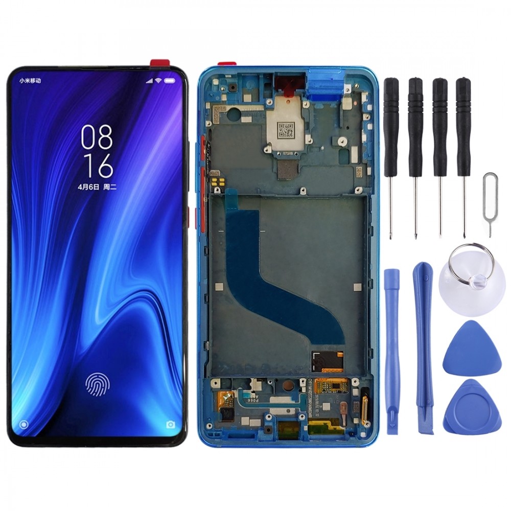 Original AMOLED Material LCD Screen and Digitizer Full Assembly with Frame for Xiaomi 9T Pro / Redmi K20 Pro / Redmi K20(Blue)  Xiaomi Xiaomi 9T Pro / Redmi K20 Pro