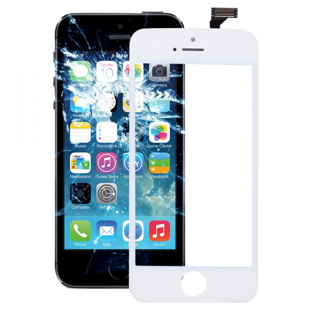 Touch Panel with Front LCD Screen Bezel Frame & OCA Optically Clear Adhesive for iPhone 5(White) iPhone Replacement Parts Apple iPhone 5