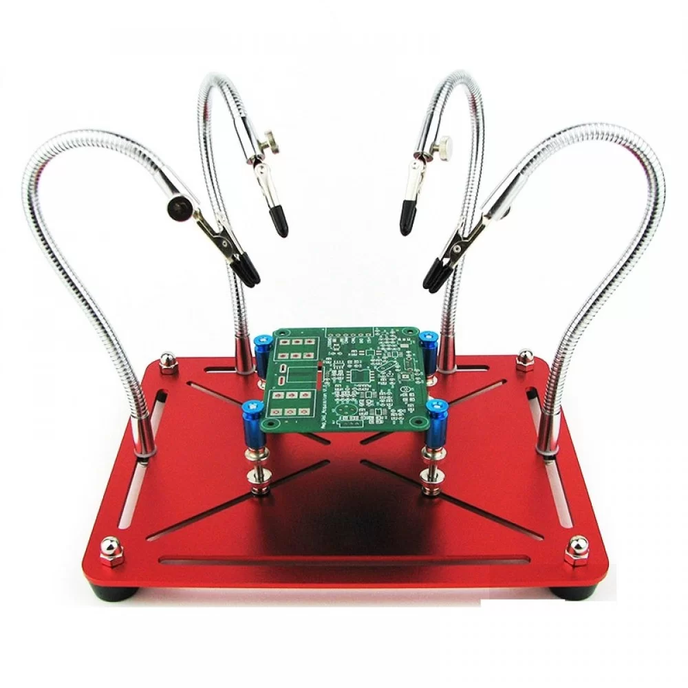 Picture of Universal Metal 4 Flexible Arms Magnetic Helping Hands Soldering Work Repair Tool PCB Circuit Board Holder Stand