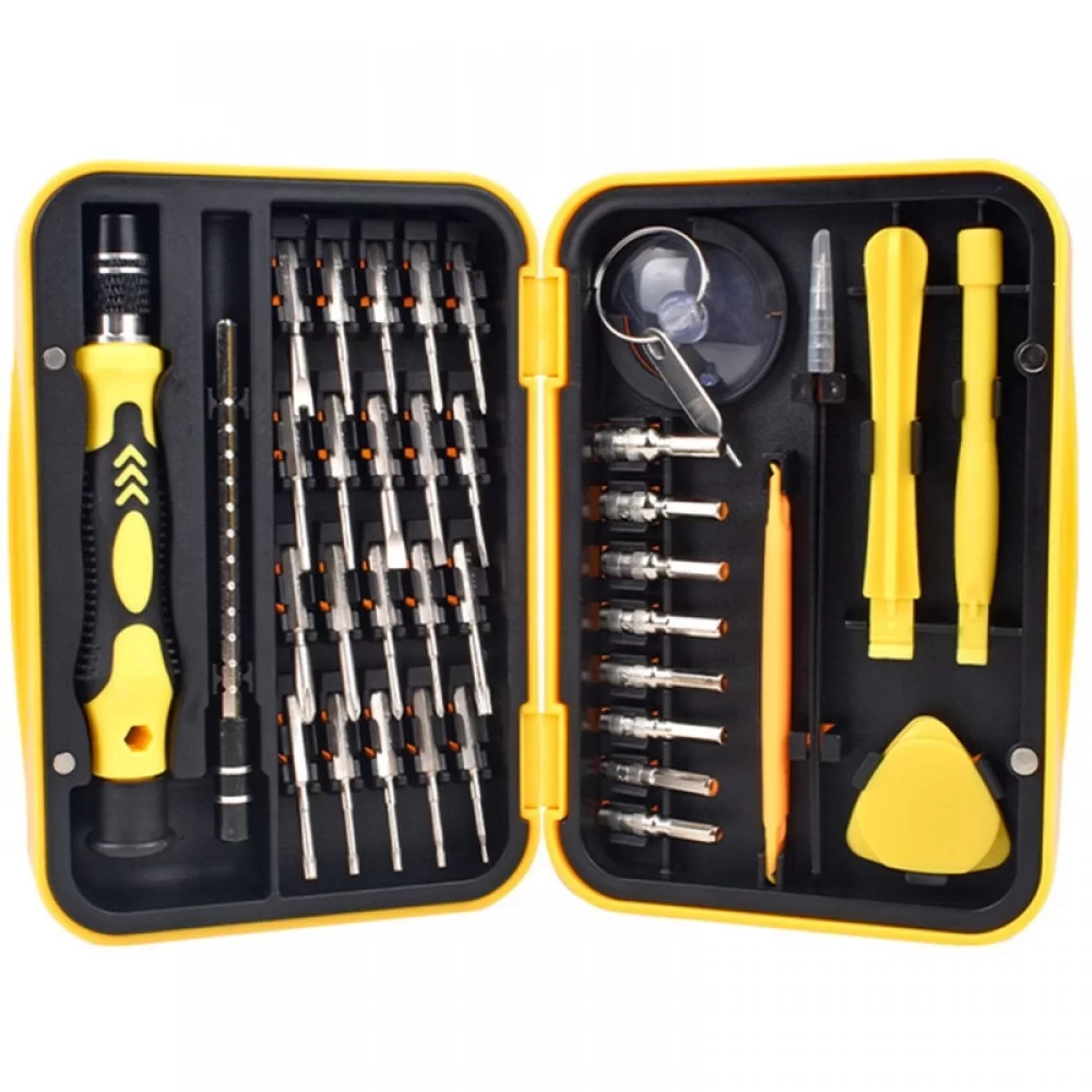 Picture of Watch Mobile Phone Disassembly Repair Tool Multi-function Deep Hole 38 in 1 Combination Screwdriver Set(Yellow)
