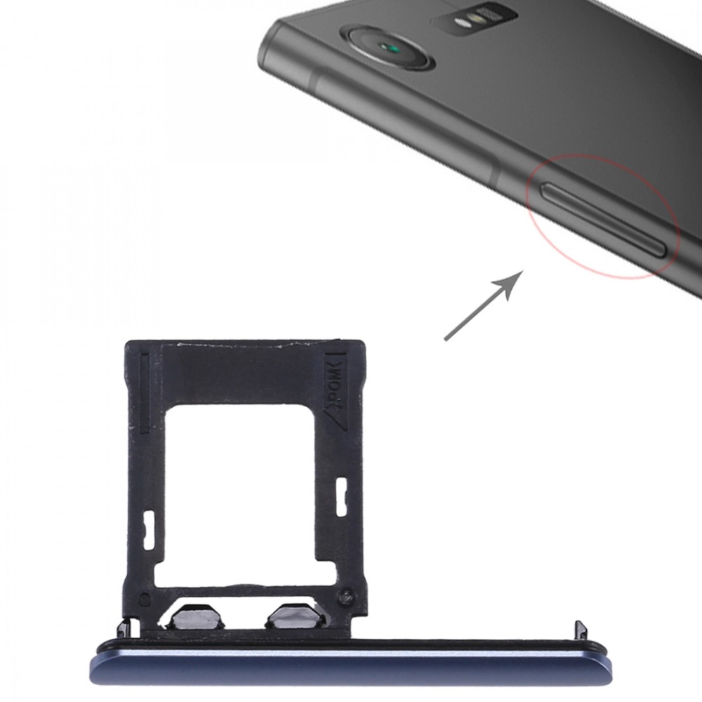 for Sony Xperia XZ1 SIM / Micro SD Card Tray, Double Tray(Blue) Sony Replacement Parts Sony Xperia XZ1 SIM