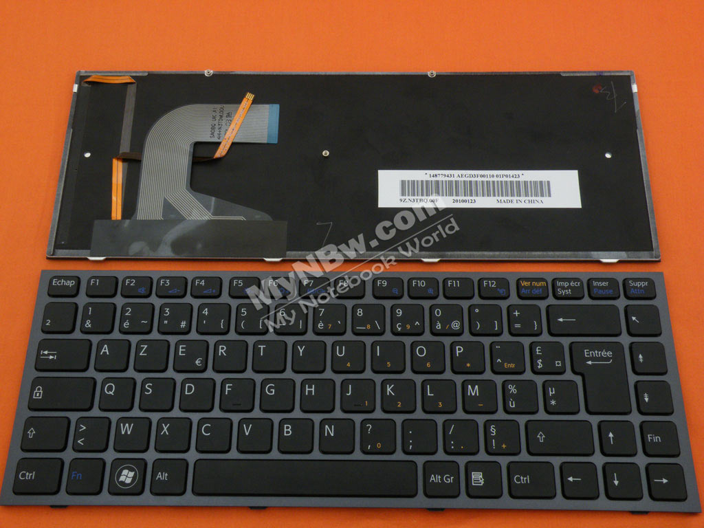 SONY VPC-S Series BLACK FRAME BLACK (For Backlit version) FR SA0BQ 9Z.N3TBQ.00F AEGD3F00110 148779431 SA0BQ Laptop Keyboard (OEM-B)