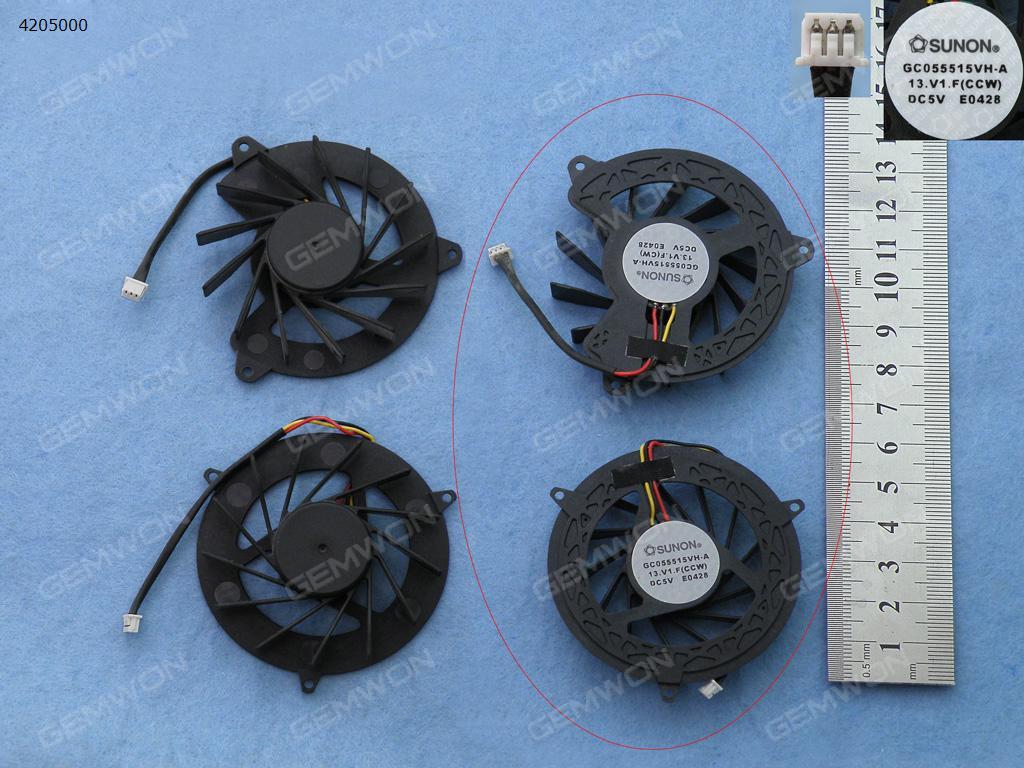 HP ZV5000 R3000(The size of a pair) Laptop Fan GC055515VH-A    DFB601205HA