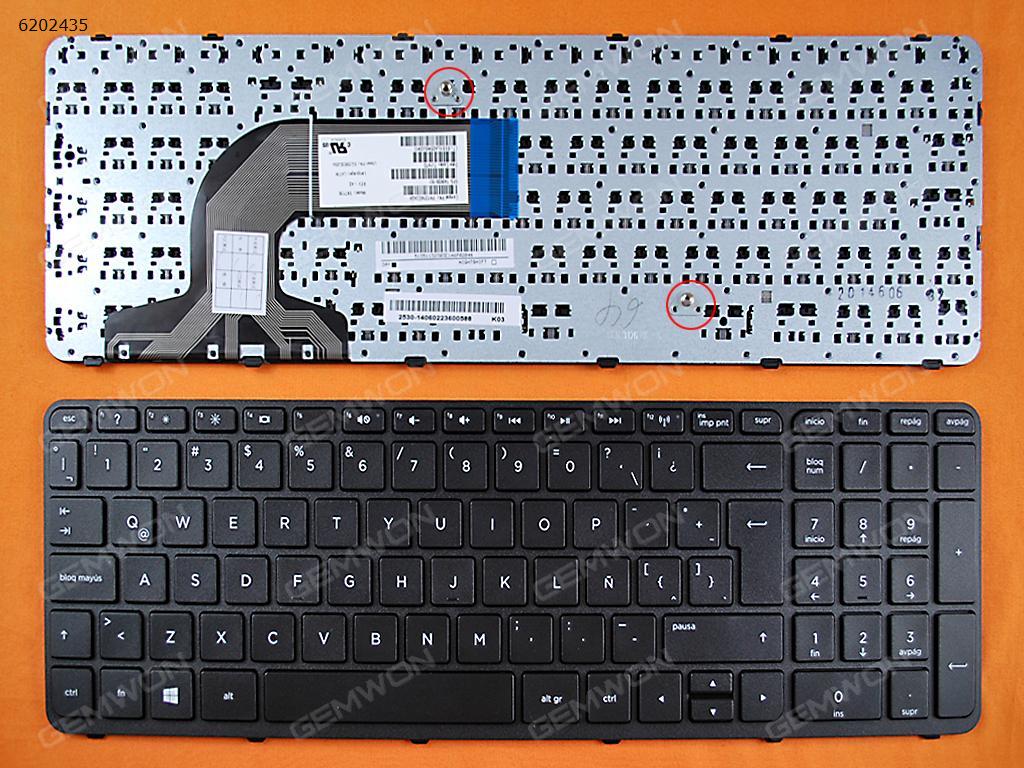 HP Pavilion 15-e 15-n  250 G3  255 G3 256 G3  BLACK FRAME BLACK(Win8) LA N/A Laptop Keyboard (OEM-B)