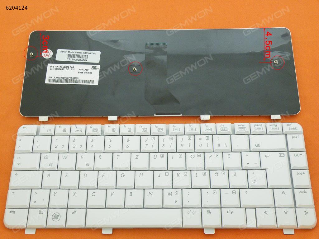 HP DV4-1000 WHITE GR NSK-HFD0G 9J.N2G82.D0G Laptop Keyboard (OEM-B)