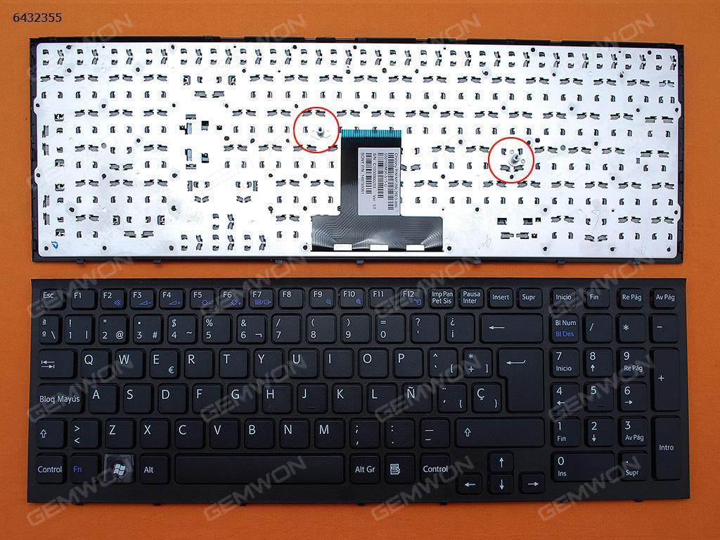 SONY VPC-EB BLACK FRAME BLACK(Without foil) SP N/A Laptop Keyboard (OEM-B)