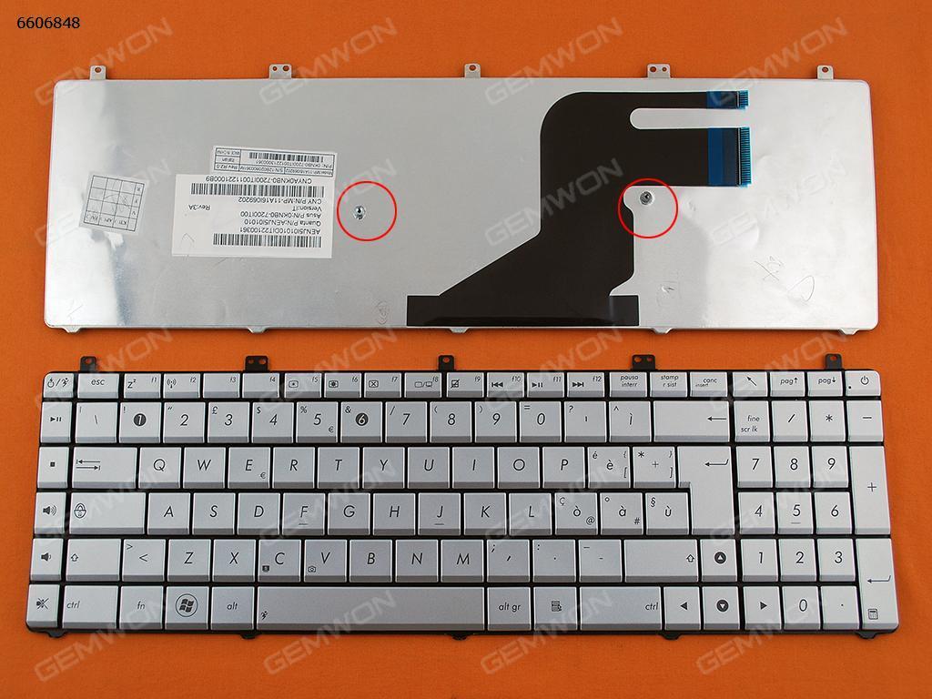 ASUS N75 SILVER IT N/A Laptop Keyboard (OEM-B)