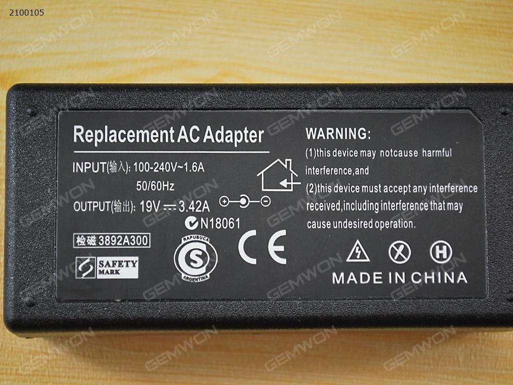 LITEON 19V 3.42A Φ5.5*2.5mm 65W(High Copy) Laptop Adapter 19V 3.42A Φ5.5*2.5MM