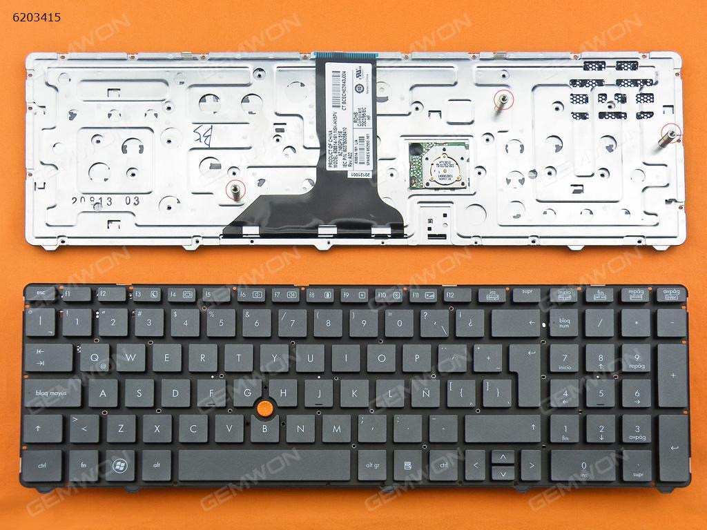 HP 8760W GRAY(without FRAME,with point stirt) LA 638514-161 NSK-HX5PV 9Z.N6GPV.51E 6037B0058410 Laptop Keyboard (OEM-B)