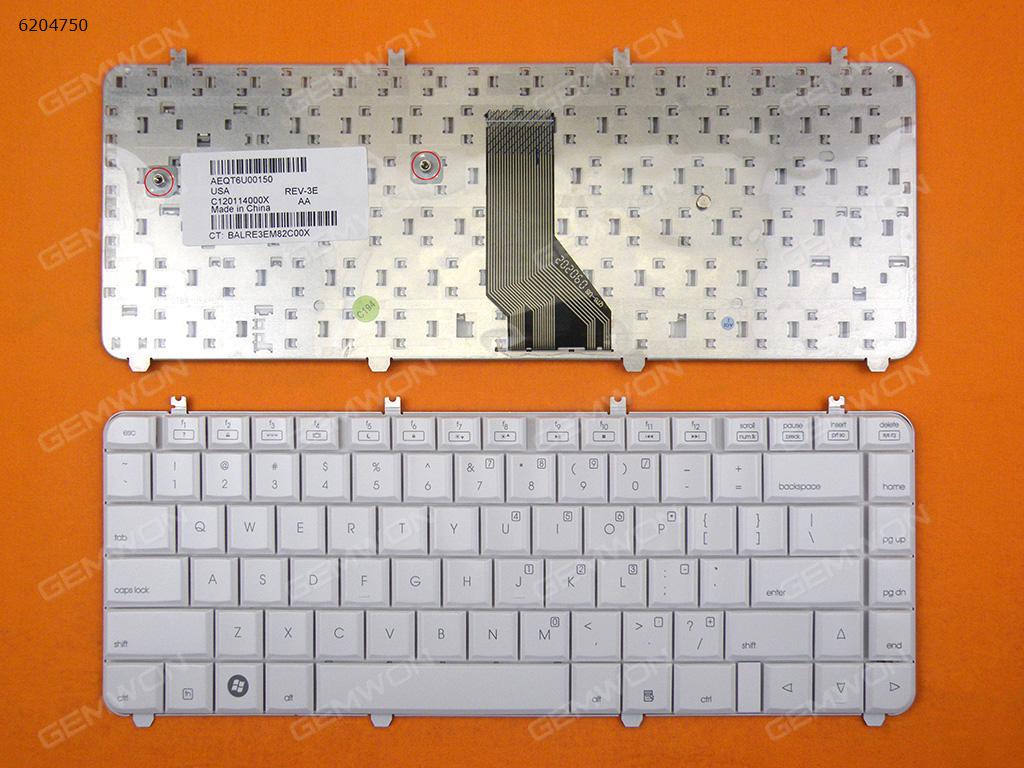 HP DV5-1000 WHITE US AEQT6U00150 Laptop Keyboard (OEM-B)