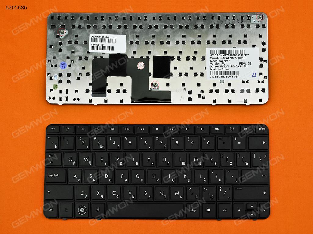 HP MINI 210-1000 BLACK RU N/A Laptop Keyboard (OEM-B)