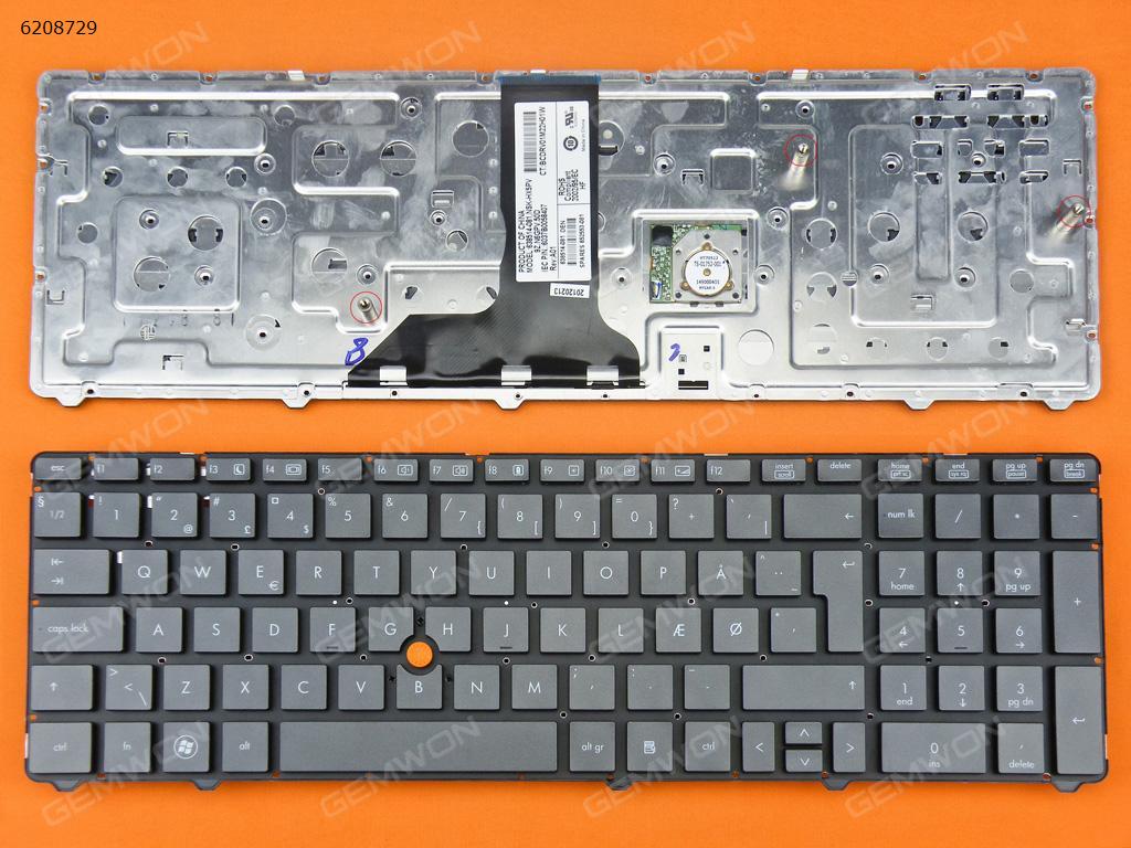 HP 8760W GRAY(Without FRAME,With point stick) Other Language HX5PV 638514-081 9Z.N6GPV.50D 6037B0058407 Laptop Keyboard (OEM-B)