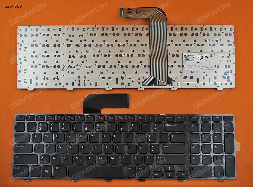 DELL NEW Inspiron 17R N7110 GLOSSY FRAME BLACK Win8 US N/A Laptop Keyboard (OEM-B)