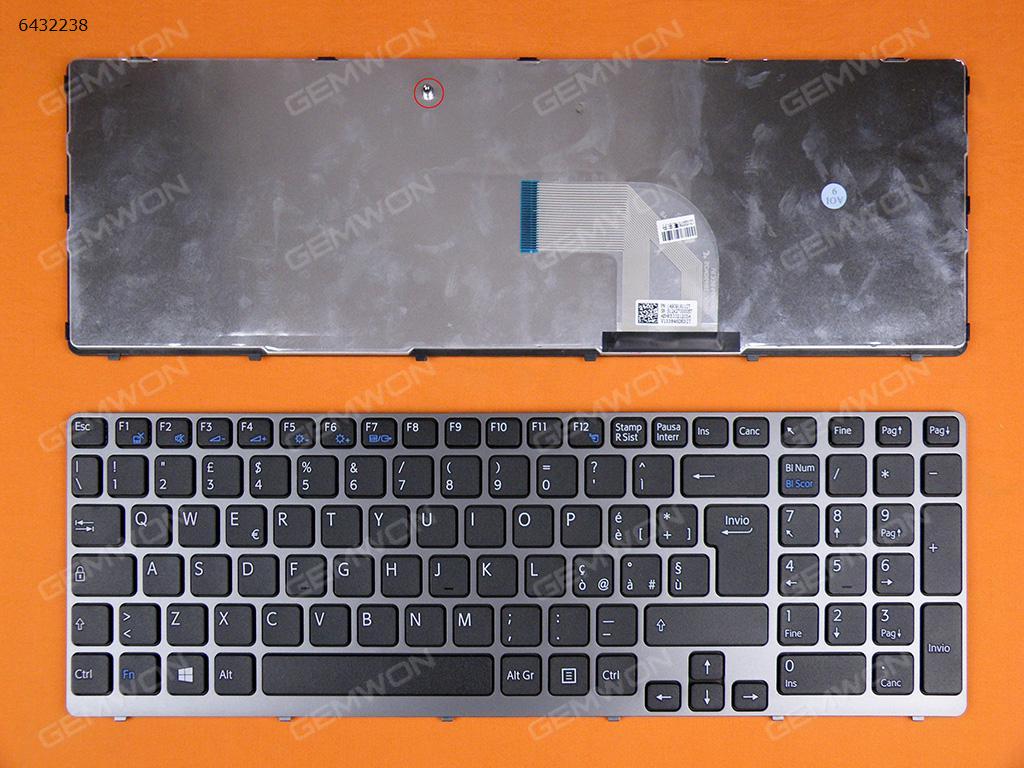 SONY SVE 15 GRAY FRAME BLACK(For Win8) IT 149091811IT  V133846DK3 Laptop Keyboard (OEM-B)