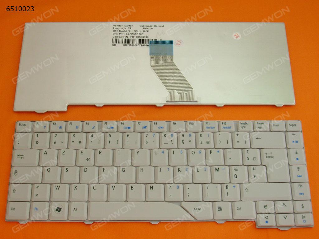 ACER AS4710 AS4720 GRAY FR NSK-H360F 9J.N5982.60F PK1301K0190 ZD1 9J.N5982.E0F MP-07A26F0-698 PK1301K0290 Laptop Keyboard (OEM-B)