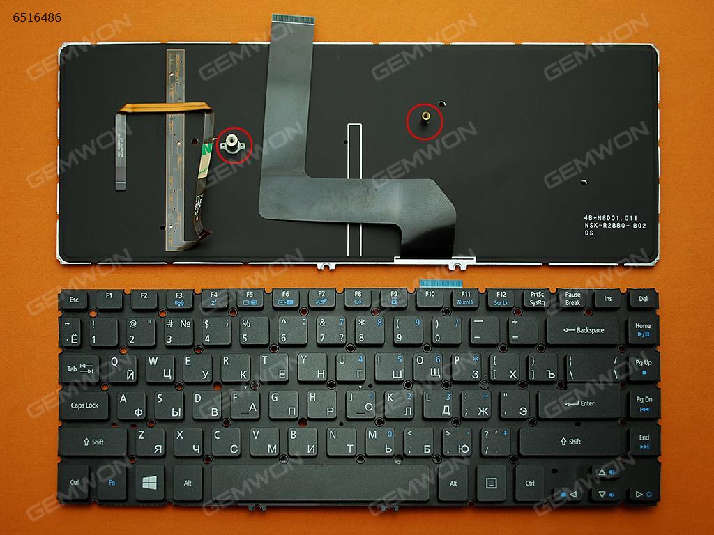 ACER Aspire M5-481T M5-481TG M5-481PT M5-481PTG BLACK(For Win8,With Backlit board) RU NSK-R2GBQ   9Z.N8DBQ.GOR Laptop Keyboard (OEM-B)