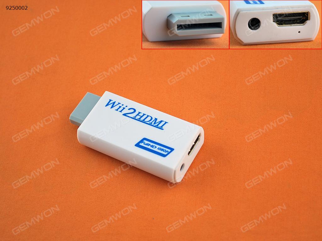 Wii To HDMI 720P/1080P Upscaling Converter Adapter with 3.5mm Audio Output,white Audio & Video Converter N/A