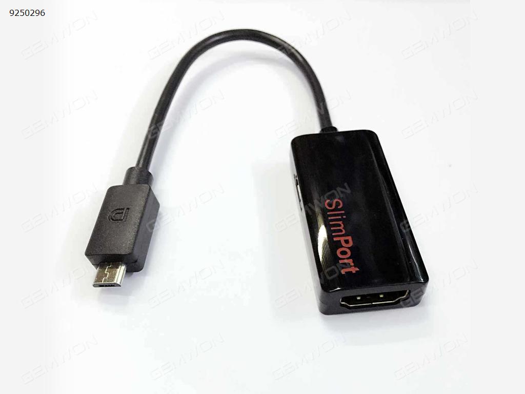 SlimPort To HDMI Adapter ,Black Audio & Video Converter N/A