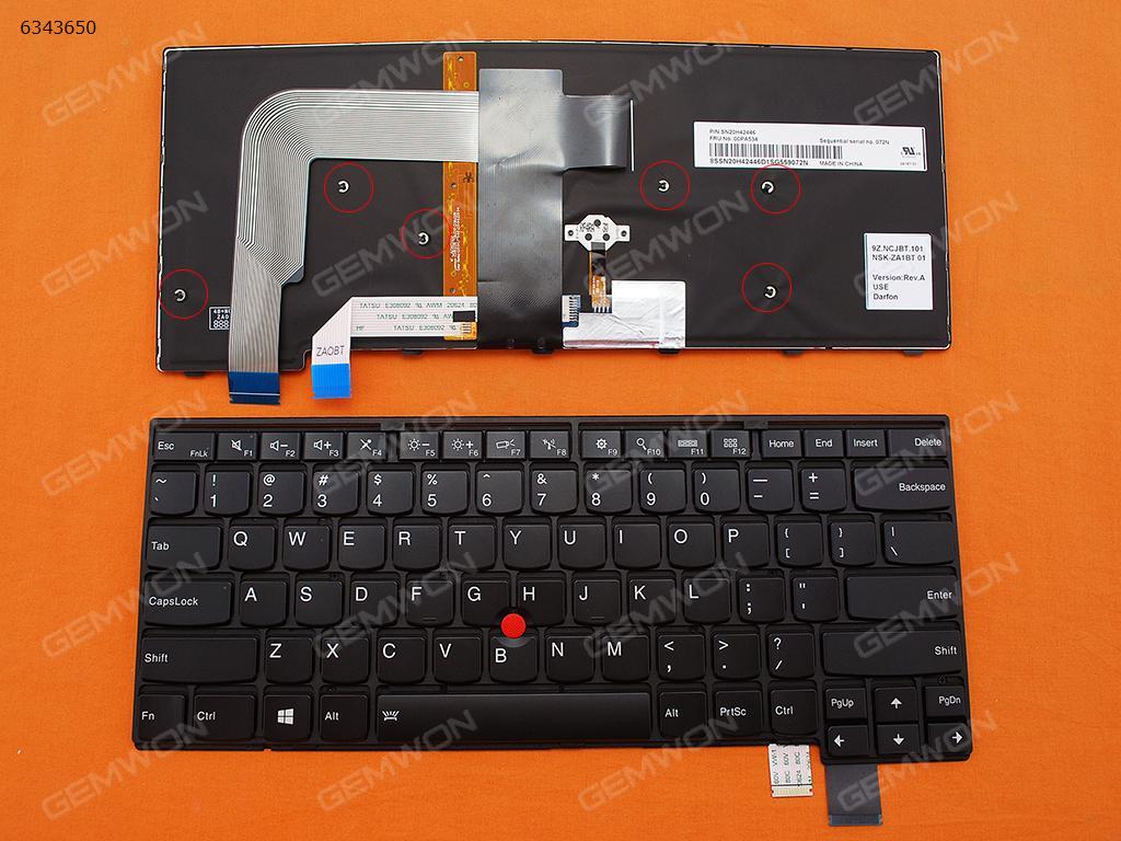 LENOVO YOGA 14 BLACK FRAME BLACK(Backlit,With 6 Screws For Win8) US N/A Laptop Keyboard (OEM-B)