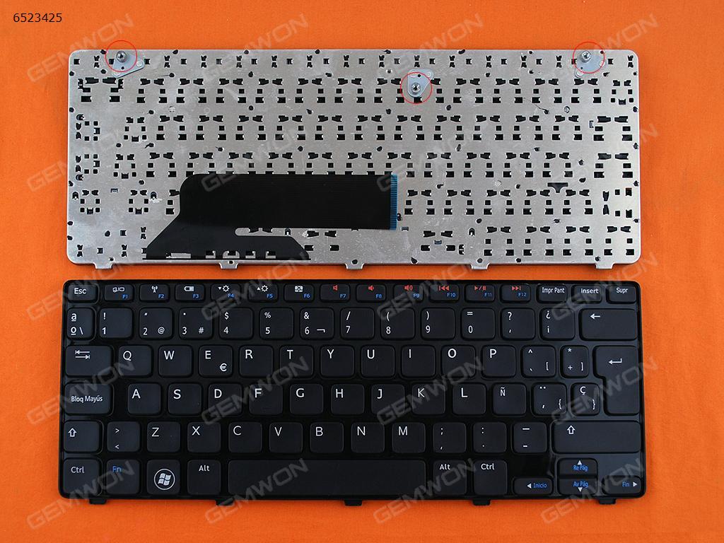 DELL Inspiron M101z BLACK FRAME BLACK(Without Foil) SP N/A Laptop Keyboard (OEM-B)