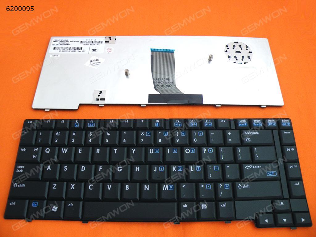 HP 8510W 8510P BLACK(Without Point stick) US NSK-H4D01 9J.N8282.D01 V070526CS1 451019-001 452228-001 6037B0024501 Laptop Keyboard (OEM-B)