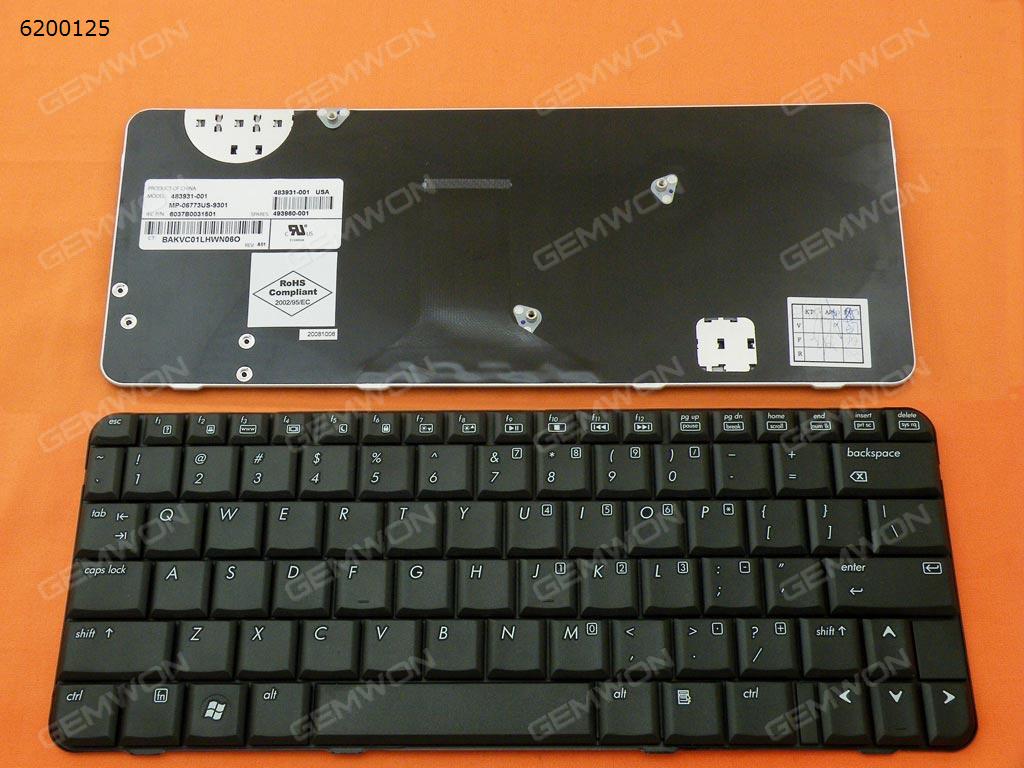 HP CQ20 2230S BLACK US V062326BS12 483931-031 V062326BK1 483931-001 MP-06773-9301 6037B0031-501 483931-B31 493960-B31 MP-06773U4-9301 6037B0031502 Laptop Keyboard (OEM-B)