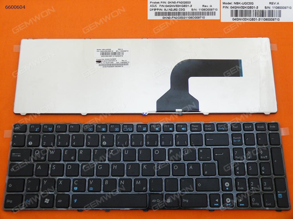 ASUS G60 GLOSSY FRAME BLACK GR UGC0G 9J.N2J82.C0G 04GNV32KGE01-3 Laptop Keyboard (OEM-B)