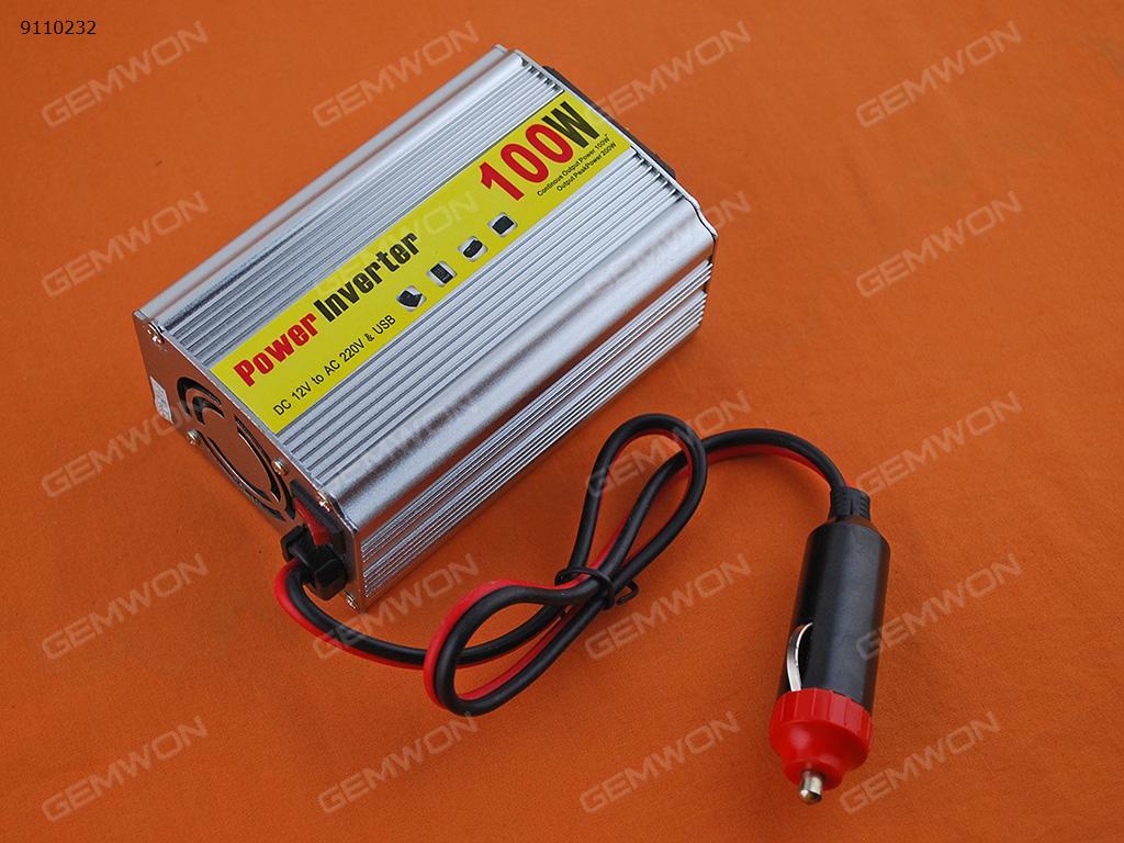 100W Car Power Inverter DC 12V to AC 220V&USB(100W-200W) Car Appliances N/A